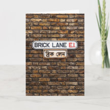 Brick Lane E1 Blank Wenskaart