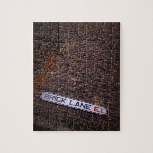 Brick Lane - Londen - Street Sign - 8x10 - pc 110 Legpuzzel (Verticaal)