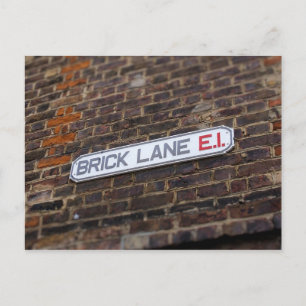 Brick Lane - Londen - Street Sign - Briefkaart