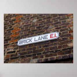 Brick Lane - Londen - Street Sign - Poster