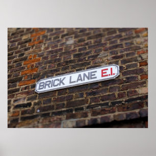Brick Lane - Londen - Street Sign - Poster