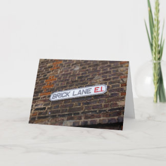 Brick Lane - Londen - Street Sign - Wenskaart Kaart
