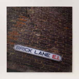 Brick Lane - London Street Sign - 20x20 - 676 pcs Legpuzzel