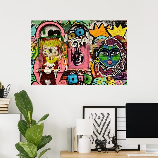 Brick Lane Street Art London (1120) Poster (Thuiskantoor)