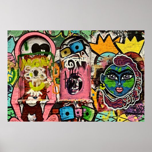 Brick Lane Street Art London (1120) Poster (Voorkant)