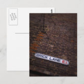 Brick Lane - Street Sign - Londen - Briefkaart (Voorkant / Achterkant)