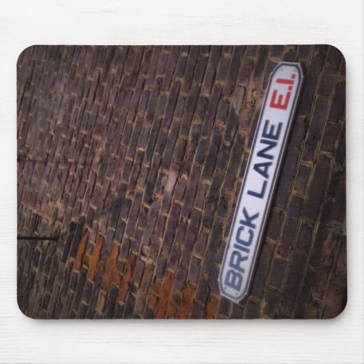 Brick Lane - Street Sign - Londen - Mousepad Muismat (Voorkant)