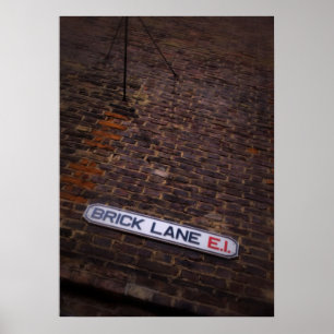 Brick Lane - Street Sign - Londen - Poster