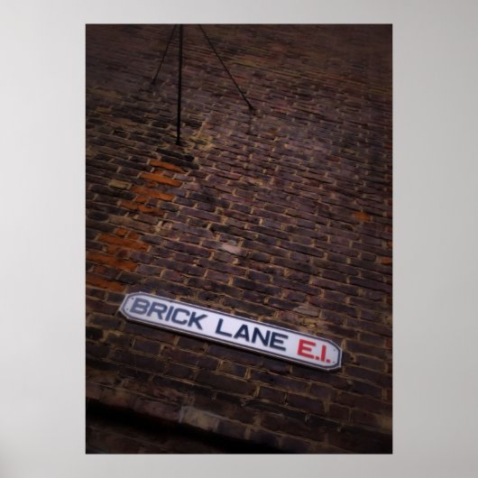 Brick Lane - Street Sign - Londen - Poster (Voorkant)