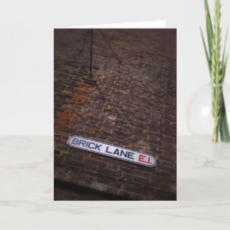 Brick Lane - Street Sign - Wenskaart Kaart
