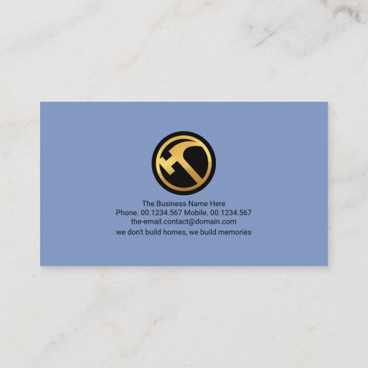 Brick Laying Masonry Plastering Works Construction Visitekaartje (Achterkant)