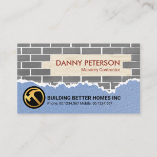 Brick Laying Masonry Works Construction Builder Visitekaartje