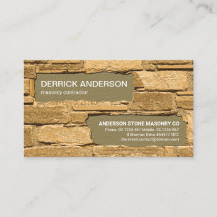 Brick Laying Renovation Construction Builder Visitekaartje