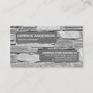Brick Laying Renovation Construction Handyman Visitekaartje
