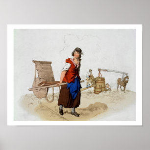 Brick Maker, uit 'Costume of Great Britain', publ Poster