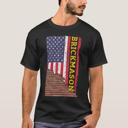 Brick Mason Bricklayer Masonry Construction US Fla T-shirt (Voorkant)