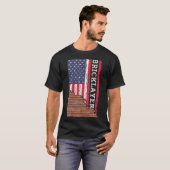 Brick Mason Bricklayer Metselaar Papa US Flag Gift T-shirt (Voorkant volledig)