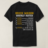 Brick Mason Hourly Rates Funny Bricklayer Labor Wo T-shirt (Design voorkant)