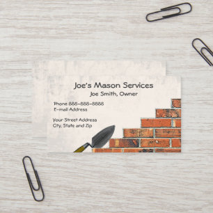 Brick Mason Masonry Visitekaartje