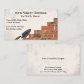 Brick Mason Masonry Visitekaartje (Voorkant / Achterkant)