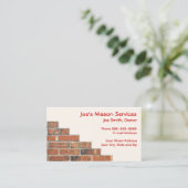 Brick Mason Masonry Visitekaartje (Staand voorkant)