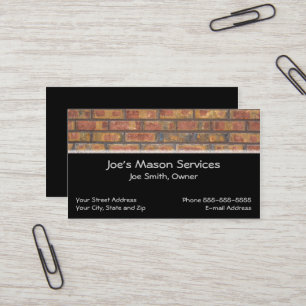 Brick Mason Masonry Visitekaartje