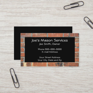 Brick Mason Masonry Visitekaartje