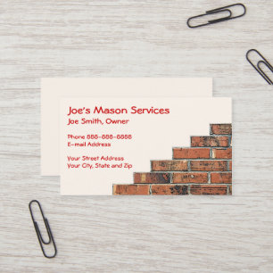 Brick Mason Masonry Visitekaartje