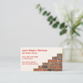 Brick Mason Masonry Visitekaartje (Staand voorkant)