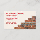 Brick Mason Masonry Visitekaartje (Voorkant)