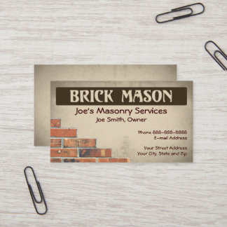 Brick Mason Masonry Visitekaartje