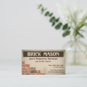 Brick Mason Masonry Visitekaartje (Staand voorkant)