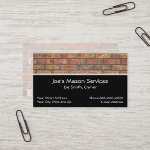 Brick Mason Masonry Visitekaartje
