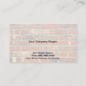Brick Mason Masonry Visitekaartje (Achterkant)