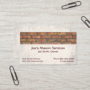 Brick Mason Masonry Visitekaartje