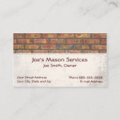 Brick Mason Masonry Visitekaartje (Voorkant)