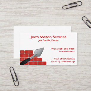 Brick Mason Masonry Visitekaartje