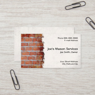 Brick Mason metselwerk constructie Visitekaartje