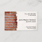 Brick Mason metselwerk constructie Visitekaartje (Voorkant)