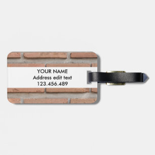 Brick-muur Bagagelabel