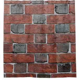 Brick-muur Douchegordijn