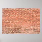 Brick-muur met donkere gradiënt bij Bottombrick, m Poster (Voorkant)