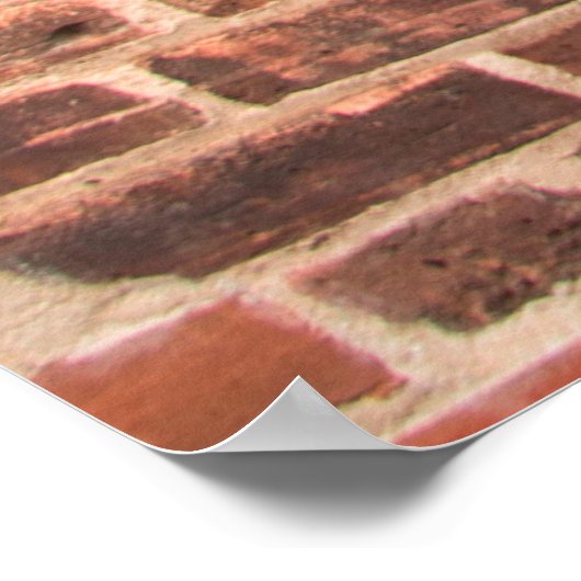 Brick-muur met donkere gradiënt bij Bottombrick, m Poster (Hoek)