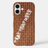Brick Muur Ontwerp Aangepaste Tekst iPhone Case (Achterkant)