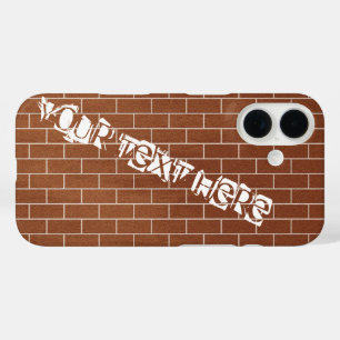 Brick Muur Ontwerp Aangepaste Tekst iPhone Case