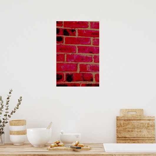 Brick-muur Poster (Keuken)
