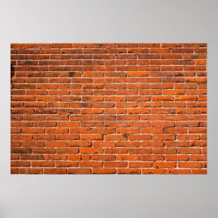 Brick-muur rode muur muur poster