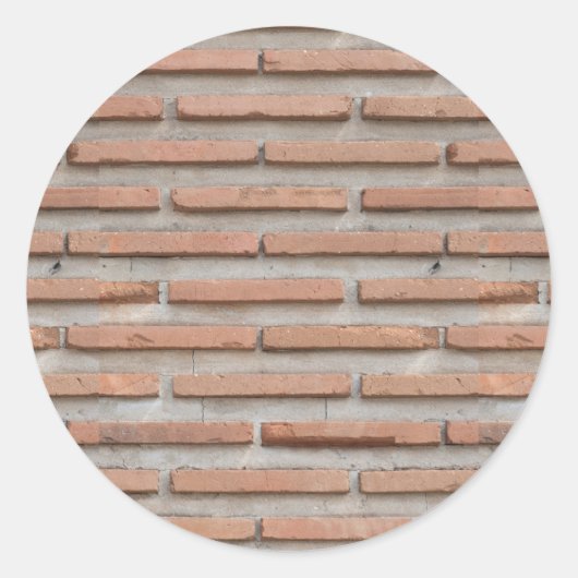 Brick-muur Ronde Sticker (Voorkant)