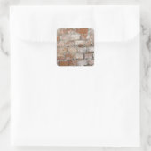 Brick-muur Vierkante Sticker (Tas)