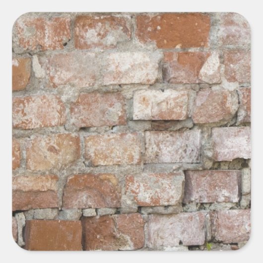 Brick-muur Vierkante Sticker (Voorkant)